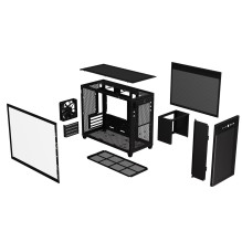 Case, ASUS, Prime AP201 Tempered Glass, Micro, Not included, MicroATX, MiniITX, Colour Black, PRIMEAP201TG