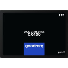 SSD, GOODRAM, CX400 GEN.2, 1TB, SATA, 3D TLC, Įrašymo greitis 500 MB/s, Skaitymo greitis 550 MB/s, 2,5", TBW 720 TB SSD, GOODRAM, CX400 GEN.2, 1TB, SATA, 3D TLC, Įrašymo greitis 500 MB/s, Skaitymo greitis 550 MB/s, 2,5", TBW 720 TB