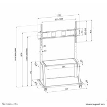 TV SET ACC FLOOR STAND 60-105" / NS-M4000BLACK NEOMOUNTS TV SET ACC FLOOR STAND 60-105" / NS-M4000BLACK NEOMOUNTS