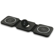 Wireless charger 3in1 compatible with MagSafe 15W GUESS GUE005639 black