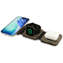 Wireless charger 3in1 compatible with MagSafe 15W GUESS GUE005640 brown