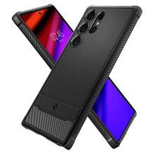 SPIGEN RUGGED ARMOR dėklas SAMSUNG S24 Ultra matinės juodos spalvos SPIGEN RUGGED ARMOR dėklas SAMSUNG S24 Ultra matinės juodos spalvos