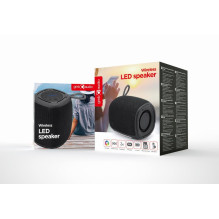 Nešiojamas garsiakalbis, GEMBIRD, juodas, nešiojamas / belaidis, 1xUSB-C, Bluetooth, SPK-BT-LED-03-BK