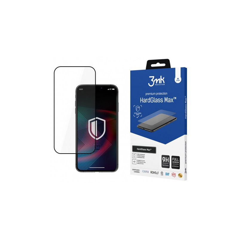 3MK „HardGlass Max“ ekrano apsauga „iPhone 14 Pro“, juoda