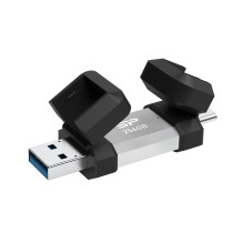 USB Atmintinė - Silicon Power SP256GBUC3C51V1S 256GB USB Type-A / Type-C 200MB / s Juoda / Sidabrinė