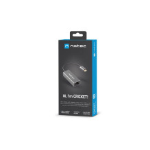 Tinklo Kortelė - Natec Cricket 1GB USB-C 3.1 RJ45 Tinklo Kortelė - Natec Cricket 1GB USB-C 3.1 RJ45