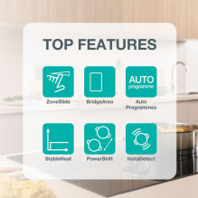 Indukcinė viryklė - Gorenje GI8432BSCWF 60 cm 4 zonų Wi-Fi juoda