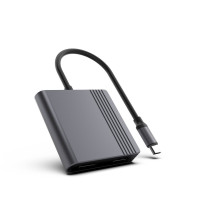 Adapteris - Gembird A-CM-HDMIFDPF-01 USB-C į HDMI + DP 4K 60Hz Juodas