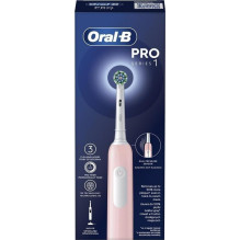 Elektrinis Dantų Šepetėlis - Oral-B PRO1 Rožinis Elektrinis Dantų Šepetėlis su 3D Valymu