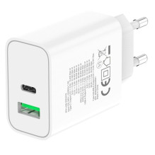 Įkroviklis - TECHly IPW-USB-30WACG 30W Dual USB Fast Charger White Įkroviklis - TECHly IPW-USB-30WACG 30W Dual USB Fast Charger White