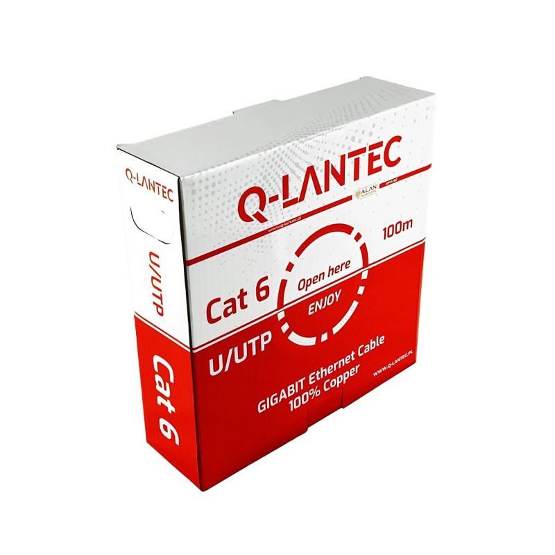 Tinklo Kabelis - Q-LANTEC U / UTP Cat.6A 100m Stranded Copper LSOH