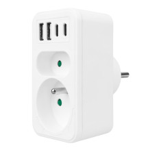Energijos Tęstinumo Laidas - Maclean MCE249 2xEU Lizdai, 4xUSB 20W, 16A, Balta Energijos Tęstinumo Laidas - Maclean MCE249 2xEU Lizdai, 4xUSB 20W, 16A, Balta