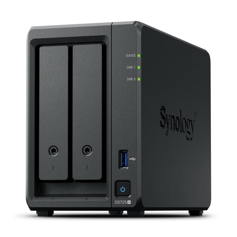 Tinklo Prijungtas Saugojimas - Synology DiskStation DS725+ Ryzen R1600 4GB 0TB Juodas