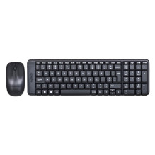 Klaviatūra ir Pelė - Logitech MK220 Belaidė QWERTY 2.4 GHz su Pele, Juoda Klaviatūra ir Pelė - Logitech MK220 Belaidė QWERTY 2.4 GHz su Pele, Juoda