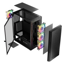 Kompiuterio Korpusas - Logic ARAMIS ARGB Midi Tower ATX USB 3.0 Juodas Kompiuterio Korpusas - Logic ARAMIS ARGB Midi Tower ATX USB 3.0 Juodas