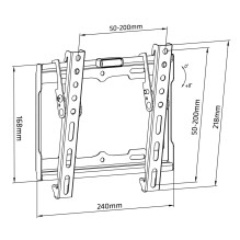 TV Laikiklis - Maclean MC-942 13"-42" 25kg VESA Plieninis Sieninis Montavimas