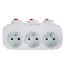 Elektros Skirstytuvas - Esperanza ELK307W 3 Lizdai 16A 3680W 220-240V Baltas