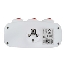 Elektros Skirstytuvas - Esperanza ELK307W 3 Lizdai 16A 3680W 220-240V Baltas
