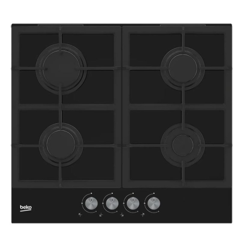 Dujinė Viryklė - Beko HILG 642C5 SB 7400 W Stiklo Paviršiaus Įmontuojama su Priekiniais Sukamaisiais Valdikliais