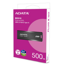 Išorinis kietasis diskas - ADATA SC610 500 GB Juodas Išorinis kietasis diskas - ADATA SC610 500 GB Juodas