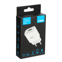 Įkroviklis - iBOX C-41 Su Micro USB Laidu, Baltas Įkroviklis - iBOX C-41 Su Micro USB Laidu, Baltas