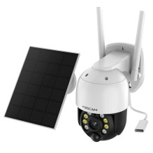 IP Kameros - FOSCAM B4 4MP 2560x1440 Naktinis Matymas 10m Baterija / Saulės / USB Balta