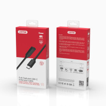 USB Kabelis - UNITEK C14086BK USB 3.2 Gen 2 0.5m 10 Gbit / s Power Delivery Juodas