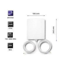 5G Antena - Qoltec 57022 14 dBi Lauko Balta 5G Antena - Qoltec 57022 14 dBi Lauko Balta