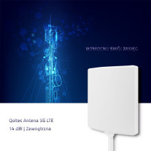 5G Antena - Qoltec 57022 14 dBi Lauko Balta