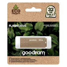 USB Atmintinė - Goodram UME3 32GB USB 3.2 Gen 1 Skaitymas 60MB / s Rašymas 20MB / s Ruda