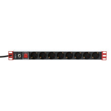 Galia - TECHly Rack 19" Galia 8 Lizdų 3m Kabelis 1U Juoda Galia - TECHly Rack 19" Galia 8 Lizdų 3m Kabelis 1U Juoda