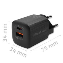 Įkroviklis - Qoltec 50764 35W Greitas Krovimas Vidaus Juodas