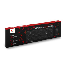 Belaidė Klaviatūra ir Pelė - NanoRS RS580 Ergonomiškas Dizainas 10m Diapazonas Juoda