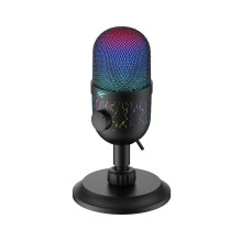 Mikrofonas - Havit GK52 Žaidimų USB Kardioidinis su Mute Funkcija ir LED Apšvietimu, Juodas