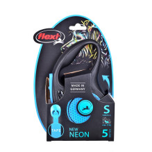 Gyvūnų reikmenys - Flexi New Neon S 5m šunų pavadys, 15kg, mėlyna Gyvūnų reikmenys - Flexi New Neon S 5m šunų pavadys, 15kg, mėlyna