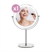 Kosmetinis Veidrodis - Girmi BE02 1x / 3x Didinimas 360° Sukimosi LED Jutiklinis Valdymas USB-C