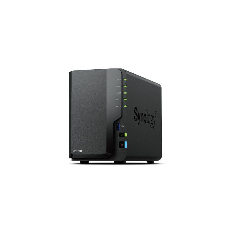 Tinklo Prijungtas Saugojimas - Synology DS225+ Intel Celeron J4125 2-Bay NAS Juodas