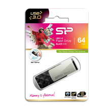 USB Atmintinė - Silicon Power Blaze B30 64 GB USB 3.0 Juoda
