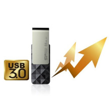 USB Atmintinė - Silicon Power Blaze B30 64 GB USB 3.0 Juoda