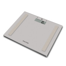 Salter 9113 GFEU12 Compact Glass Analyser Bathroom Scales, Grey