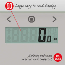 Salter 9113 GFEU12 Compact Glass Analyser Bathroom Scales, Grey