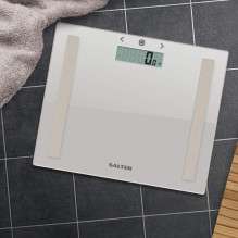 Salter 9113 GFEU12 Compact Glass Analyser Bathroom Scales, Grey