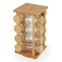 Salter BW127771 Bamboo Rotating Spice Rack