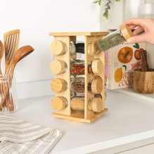Salter BW127771 Bamboo Rotating Spice Rack