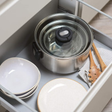 Salter BW14354 Stack-In Stainless Steel 3 Piece (16 / 22 / 24 cm) Stockpot Set
