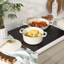 Salter BW13771C Chester 3.4L Cast Iron Casserole Pot 24 cm, Cream