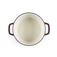 Salter BW13771R Chester 3.4L Cast Iron Casserole Pot 24 cm, Red