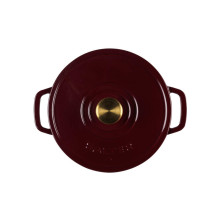 Salter BW13771R Chester 3.4L Cast Iron Casserole Pot 24 cm, Red