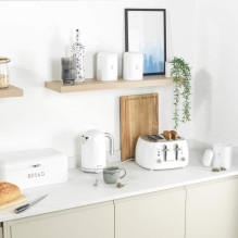 Salter BW14044EU7 Boston Bread Bin, Ice White