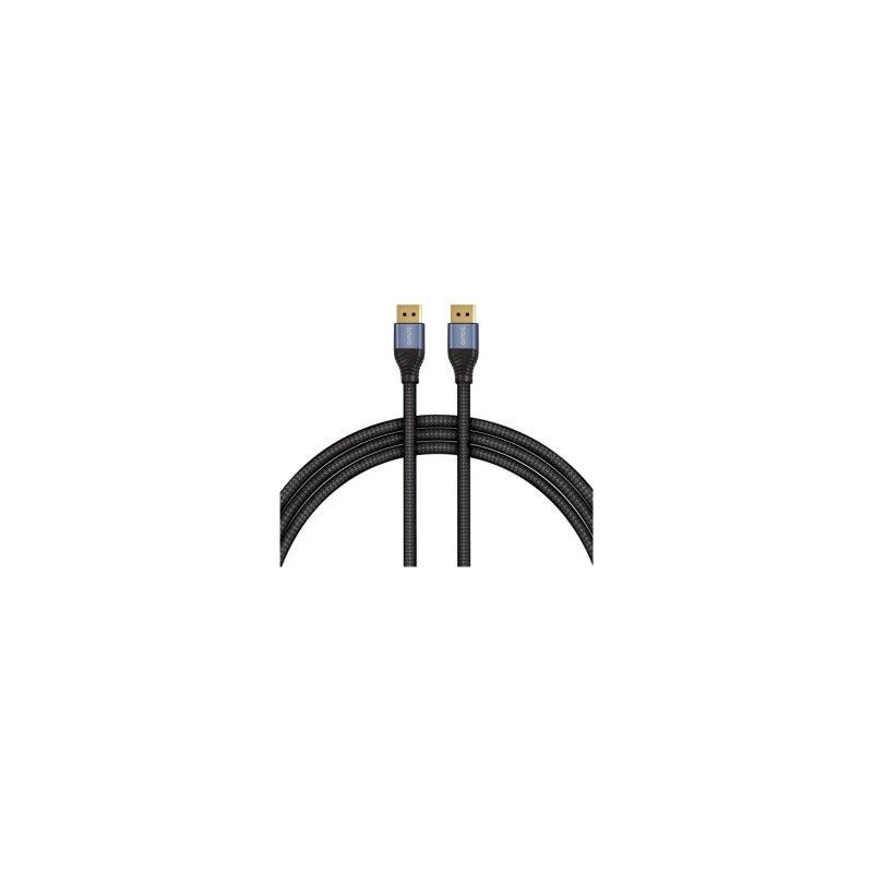 Kabelis Savio DisplayPort 2.1 Male - DisplayPort Male 8K 1m
